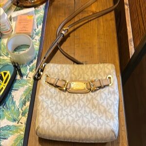 Michael Kors Tan Crossbody Bag with Gold Accents
